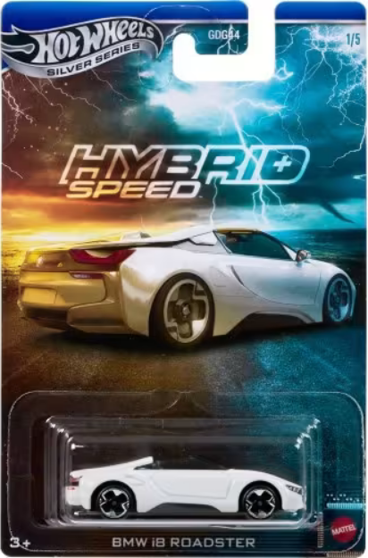 Hot Wheels Silver Series Hybrid Speed BMW i8 (White Convertible) 1/5