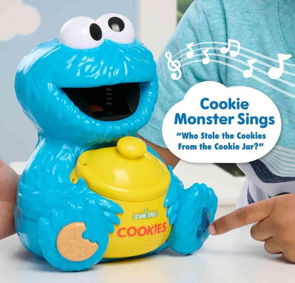 Sesame Street Cookie's Counting Jar, 12-Pieces, 20+ Phrases and Sounds, Learning and Education, Kids Toys for Ages 2 Up
