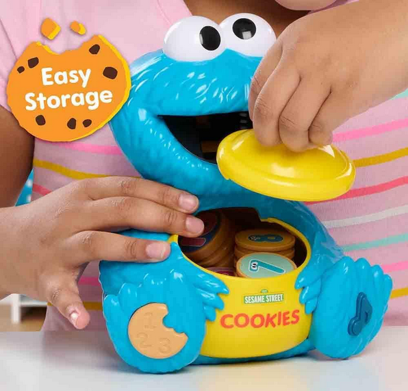 Sesame Street Cookie's Counting Jar, 12-Pieces, 20+ Phrases and Sounds, Learning and Education, Kids Toys for Ages 2 Up