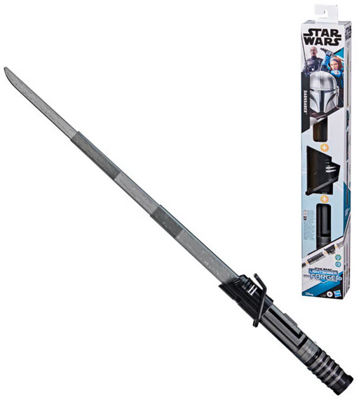 STAR WARS Lightsaber Forge Darksaber Electronic Extendable Black Lightsaber Toy, Customizable Roleplay Toy for Kids Ages 4 and Up