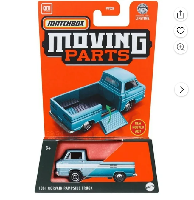 Matchbox Moving Parts 1961 Corvair Rampside Truck Diecast Vehicle