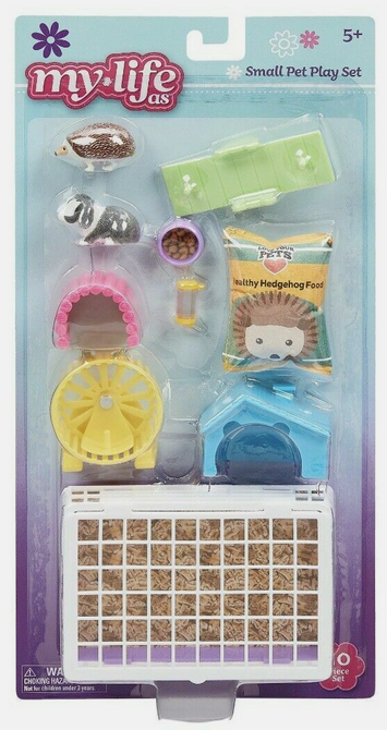 My Life As Small Pet Play Set for 18" Dolls Hedgehog Bunny Rabbit Animals Cage
