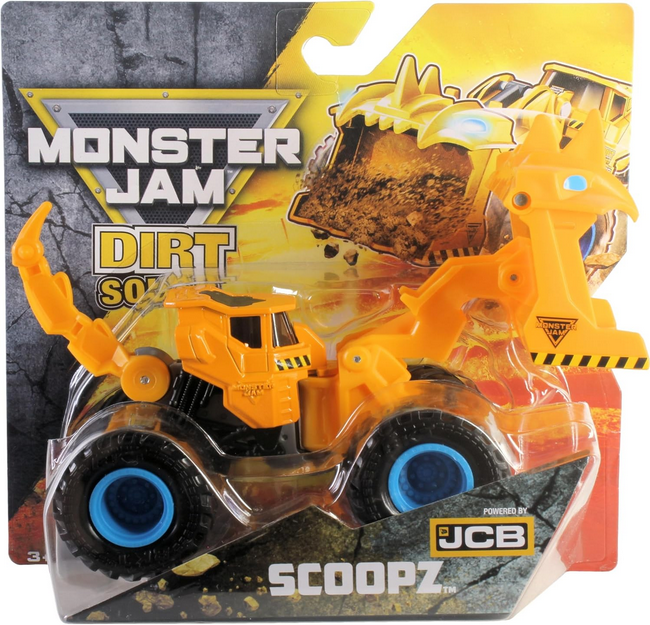 Monster Jam Scoopz 1:64 Scale Die-Cast Vehicle, Official Dirt Squad Monster Truck, Series 11