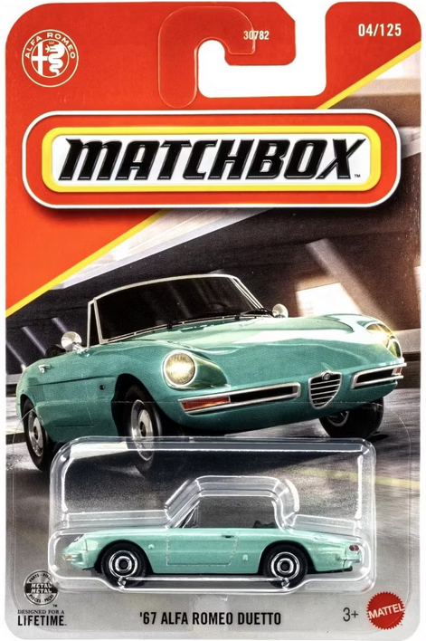 Matchbox 1967 Alfa Romeo Duetto Aqua Grn 04/125