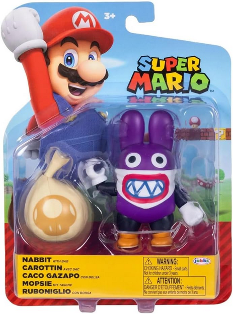Super Mario 4" Figures Nabbit with Bag
