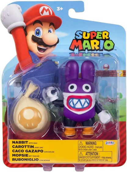 Super Mario 4" Figures Nabbit with Bag