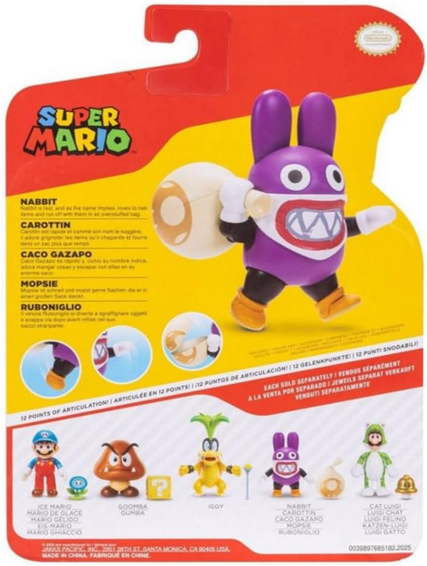Super Mario 4" Figures Nabbit with Bag