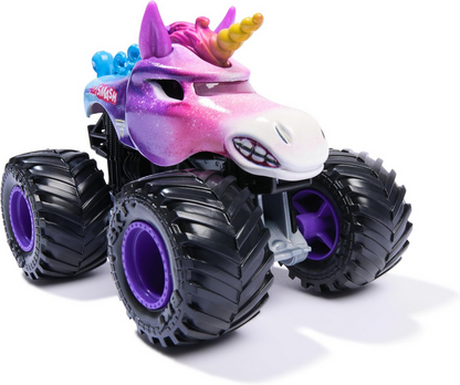 Monster Jam, Official Sparkle Smash Monster Truck, Die-Cast Vehicle, 1:64 Scale, Kids Toys for Boys Ages 3 and up