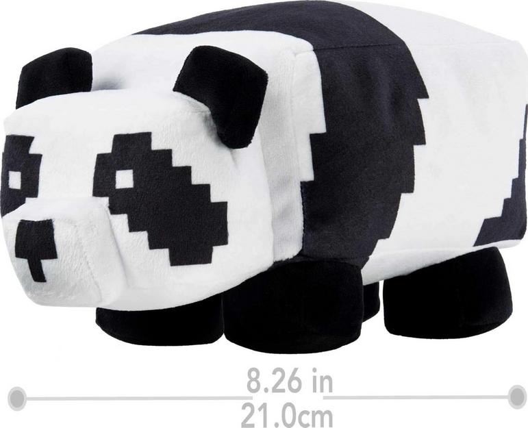 Minecraft Basic Panda Plush, Video-Game Character Soft Doll, Collectible Toy Gift for Ages 3 Years & Older