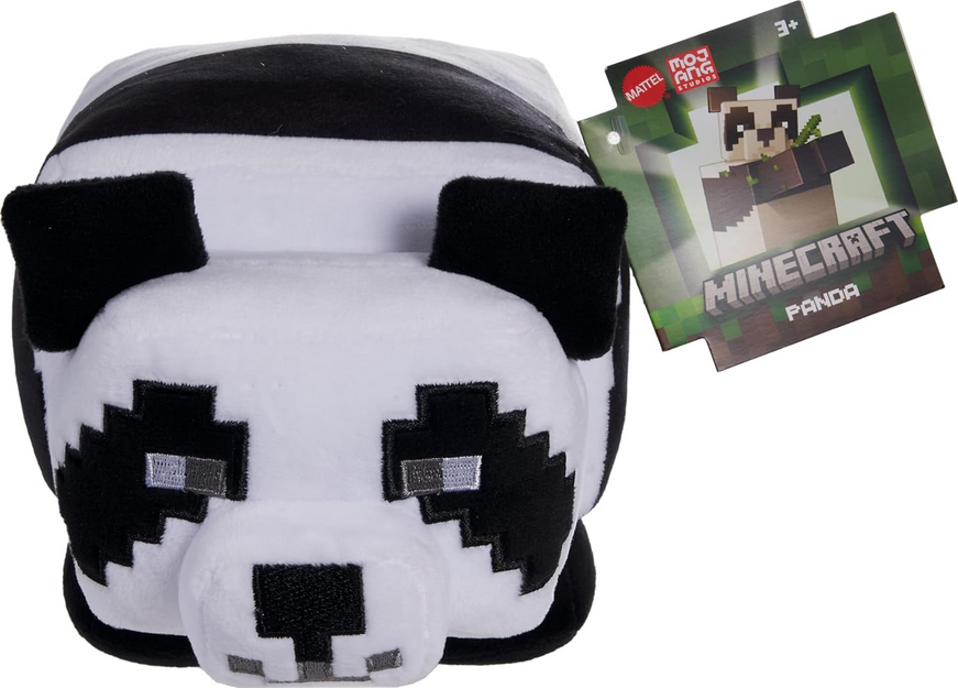 Minecraft Basic Panda Plush, Video-Game Character Soft Doll, Collectible Toy Gift for Ages 3 Years & Older
