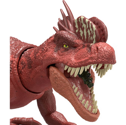 Jurassic World Strike Attack Dilophosaurus Dinosaur Figure, Single Action & Posable, Digital Play