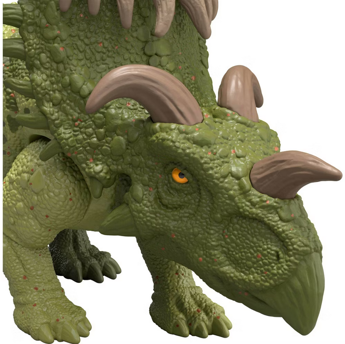 Jurassic World Strike Attack Kosmoceratops Dinosaur Figure, Single Action & Posable, Digital Play