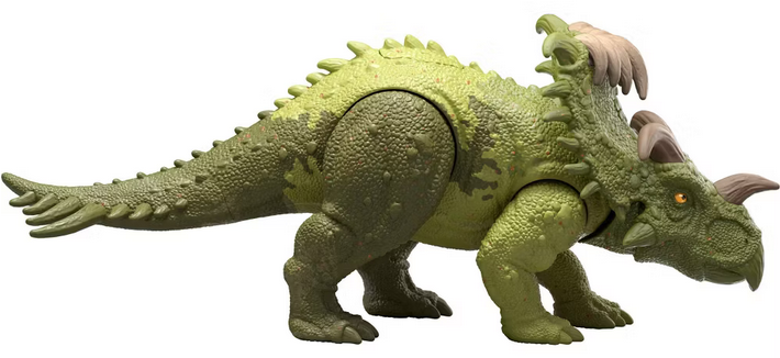 Jurassic World Strike Attack Kosmoceratops Dinosaur Figure, Single Action & Posable, Digital Play