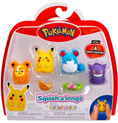 Squish-a-longs Pokémon Mini-Squish 4-Pack (Pikachu)