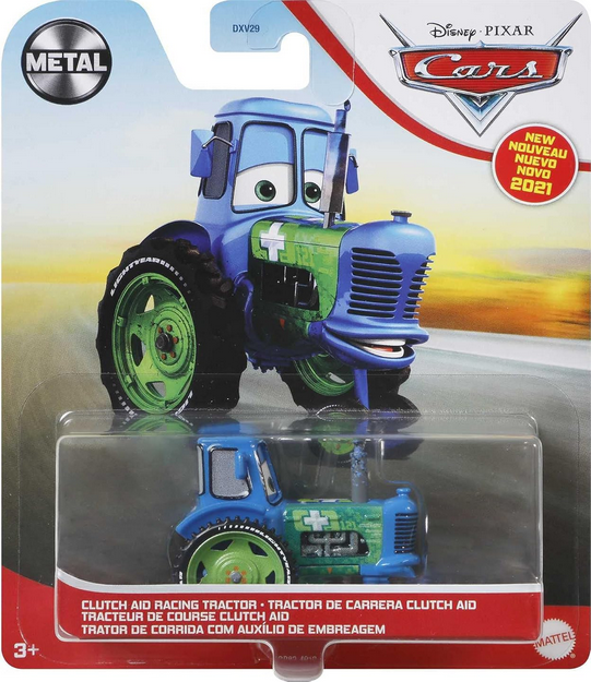 Disney Cars Clutch Aid Racing Tractor, Miniature, Collectible Racecar Automobile Toys Based on Cars Movies, for Kids Age 3 and Older