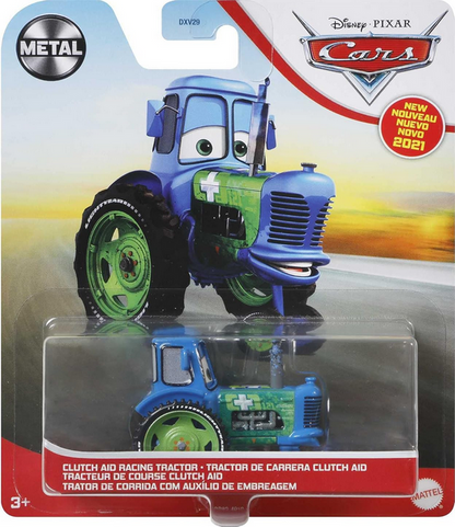 Disney Cars Clutch Aid Racing Tractor, Miniature, Collectible Racecar Automobile Toys Based on Cars Movies, for Kids Age 3 and Older
