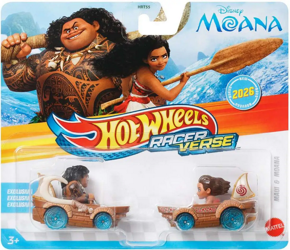 Hot Wheels RacerVerse Disney Maui & Moana Die Cast Car 2-Pack