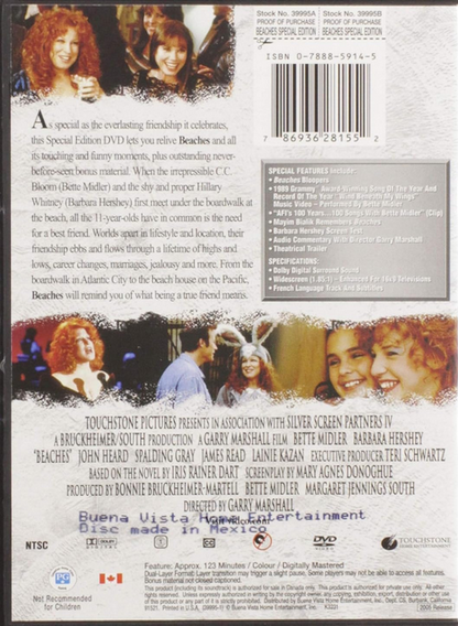 Beaches Special Edition (DVD) Bette Midler