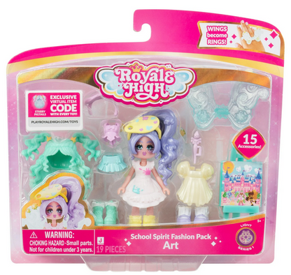 Royale High 3 inch School Spirit Fashion Pack: Art - 1 Figure with 15 Accessories