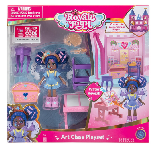 Royale High Art Class Playset - 1 Doll, 6 Accessories - 1 Surprise Water Reveal