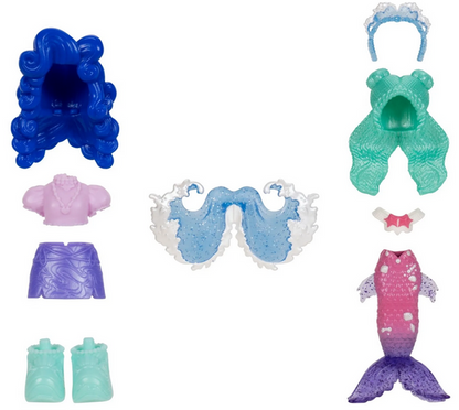 Royale High 3 inch Water Mermaid Fashion Doll - 1 Figure with 9 Fashion Accessories