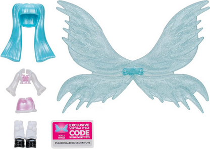 Royale High 3” Ice Fairy Fashion Doll - 1 Figure with 9 Fashion Accessories - Virtual Item Code Included - Series 1 - Ages 5+