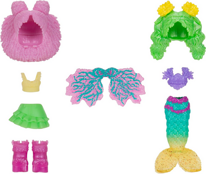 Royale High 3” Nature Mermaid Fashion Doll - 1 Figure with 9 Fashion Accessories - Virtual Item Code Included - Series 3 - Ages 5+
