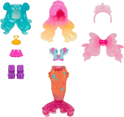 Royale High 3” Light Mermaid Fashion Doll - 1 Figure with 9 Fashion Accessories - Virtual Item Code Included - Series 3 - Ages 5+