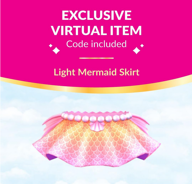 Royale High 3” Light Mermaid Fashion Doll - 1 Figure with 9 Fashion Accessories - Virtual Item Code Included - Series 3 - Ages 5+