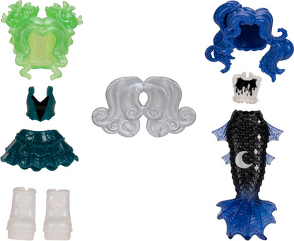 Royale High 3” Dark Mystic Mermaid Fashion Doll - 1 Figure with 9 Fashion Accessories - Virtual Item Code Included - Series 3 - Ages 5+