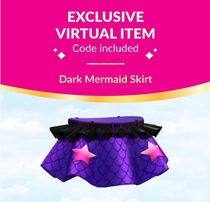 Royale High 3” Dark Mystic Mermaid Fashion Doll - 1 Figure with 9 Fashion Accessories - Virtual Item Code Included - Series 3 - Ages 5+
