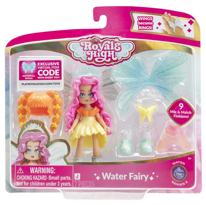 Royale High 3 inch Water Fairy Fashion Doll - 1 Figure with 9 Fashion Accessories