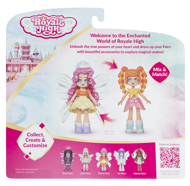 Royale High 3 inch Water Fairy Fashion Doll - 1 Figure with 9 Fashion Accessories