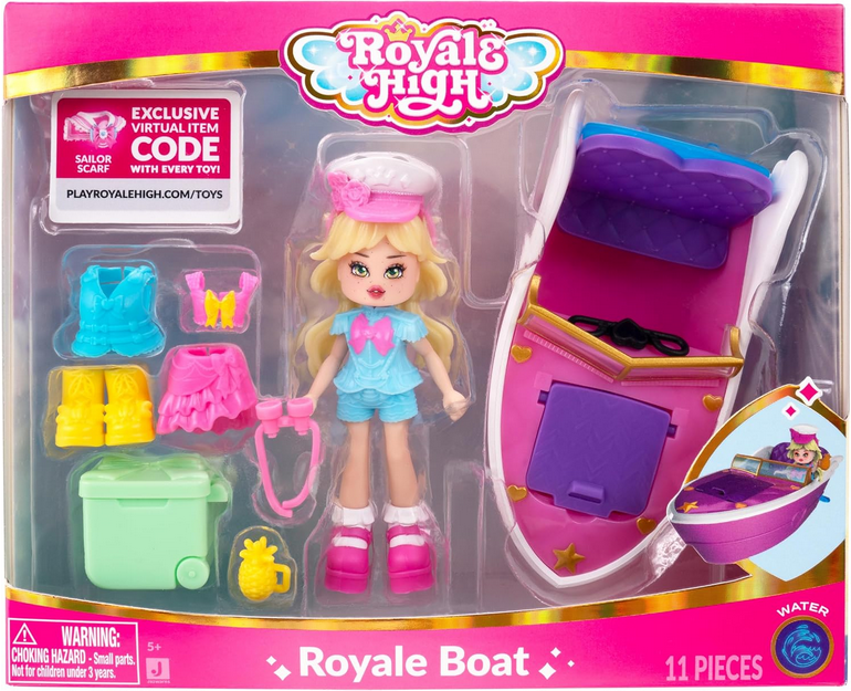 Royale High Royale Boat - (1) Doll with 9 Mix & Match Fashions - Official Digital Roblox Item Included - Ages 5+