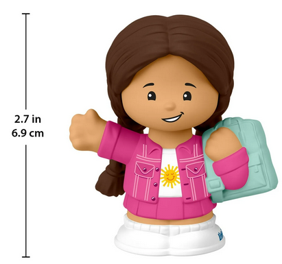 Fisher-Price Little People Backpack Girl Character Figure for Toddlers & Kids, 1 Piece