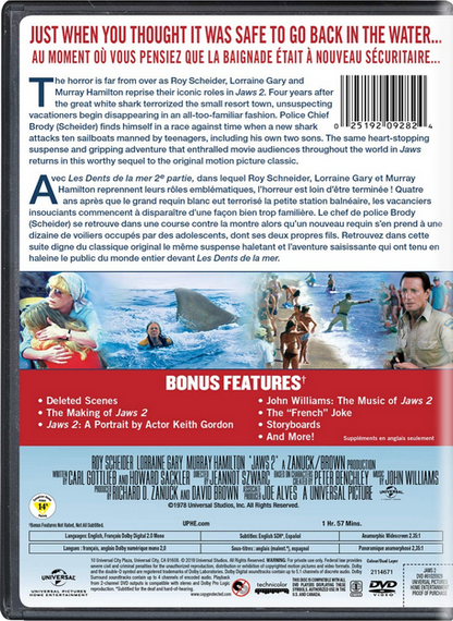 Jaws 2 (DVD) Pre-owned Roy Scheider (Actor), Lorraine Gary (Actor), Jeannot Szwarc (Director)