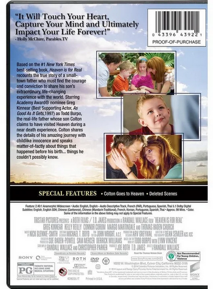 Heaven Is for Real (DVD) Pre-owned Greg Kinnear (Actor), Kelly Reilly (Actor), Randall Wallace (Director)