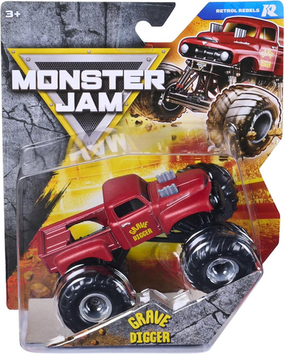 Monster Jam Red Grave Digger Series 46 Retro Rebels 2026 Official 1:64 Diecast Truck