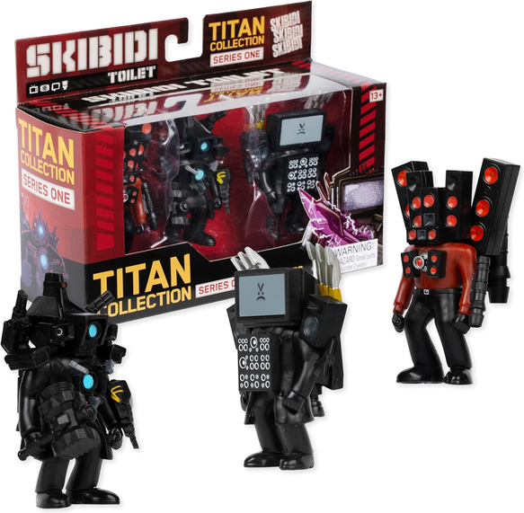 Skibidi Toilet Titan 3 Pack – All-New Collectibles, Officially Licensed Skibidi Toilet Merch