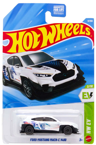 Hot Wheels Ford Mustang Mach-E 1400 White w/Horse Graphics  8/250 HW EV 2/10