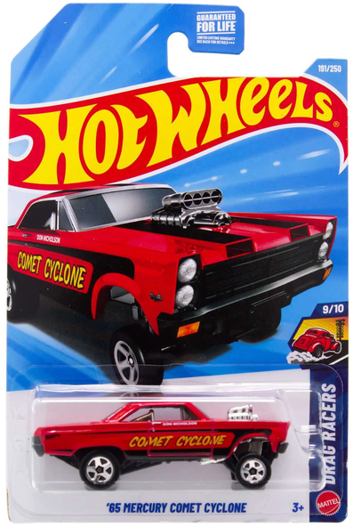Hot Wheels Drag Racers '65 Mercury Comet Cyclone Red 19/250 Drag Racers 191/250 Diecast Car