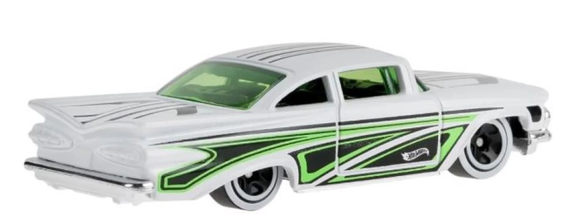 Hot Wheels '59 Chevy Impala Green & White 44/250 Layin' Low 2/5