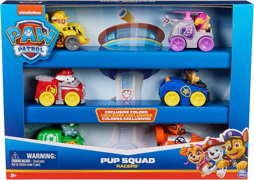 Paw Patrol – Pack 6 Cars Pup Squad Racers