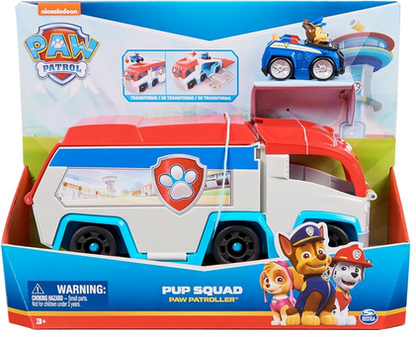 Paw Patrol: Pup Squad Patroller Team Vehicle, Toy Truck with Collectible Chase Toy Car, Kids Toys for Boys & Girls Ages 3+