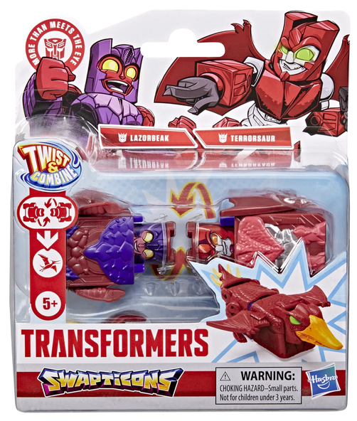 Transformers Toys Swapticons Terrorsaur and Lazorbeak Action Figures, 5+