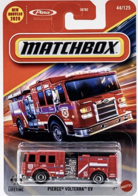 Matchbox Pierce Volterra EV Firetruck [Red] 44/125-1:64 Scale Diecast Toy Vehicle