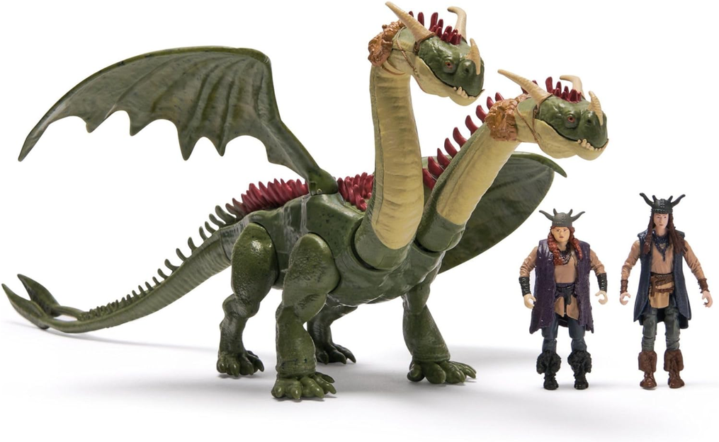 Dreamworks Dragons, How to Train Your Dragon, Hideous Zippleback & Ruffnut & Tuffnut, Viking Action Figures, Toys for Kids Ages 4 and up