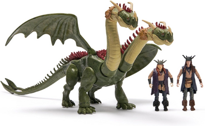 Dreamworks Dragons, How to Train Your Dragon, Hideous Zippleback & Ruffnut & Tuffnut, Viking Action Figures, Toys for Kids Ages 4 and up