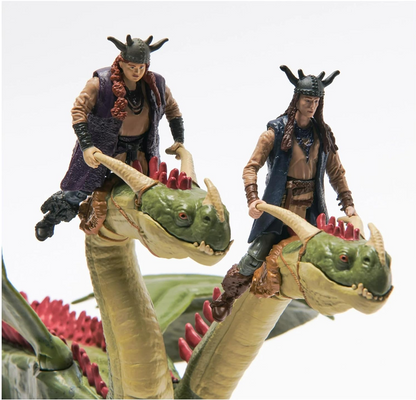 Dreamworks Dragons, How to Train Your Dragon, Hideous Zippleback & Ruffnut & Tuffnut, Viking Action Figures, Toys for Kids Ages 4 and up