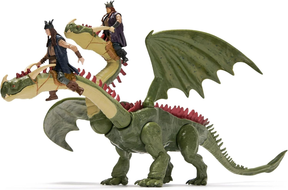Dreamworks Dragons, How to Train Your Dragon, Hideous Zippleback & Ruffnut & Tuffnut, Viking Action Figures, Toys for Kids Ages 4 and up